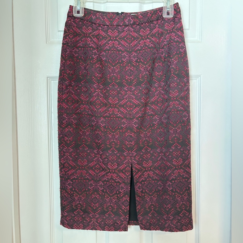 Halogen Pink Patterned Pencil Skirt